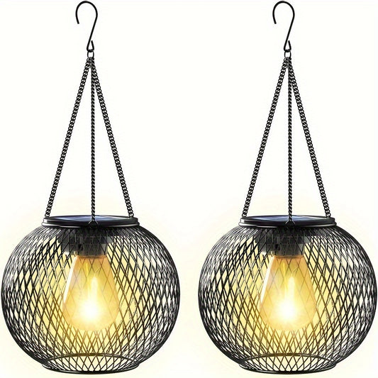 Solar Lanterns Outdoor | 4pcs/2pcs/1pc |  | Upgraded Solar Lights | Outdoor Hanging Lights For Yard Garden Patio Pathway Tree | Halloween Christmas | Retro