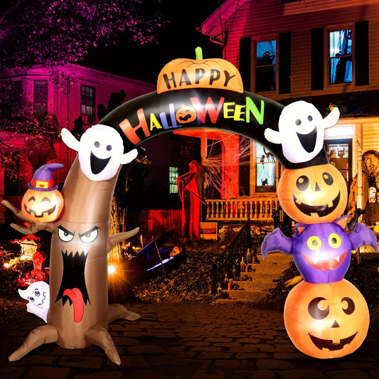 10ft Tall Inflatable Halloween Tree With LED Lights Outdoor
