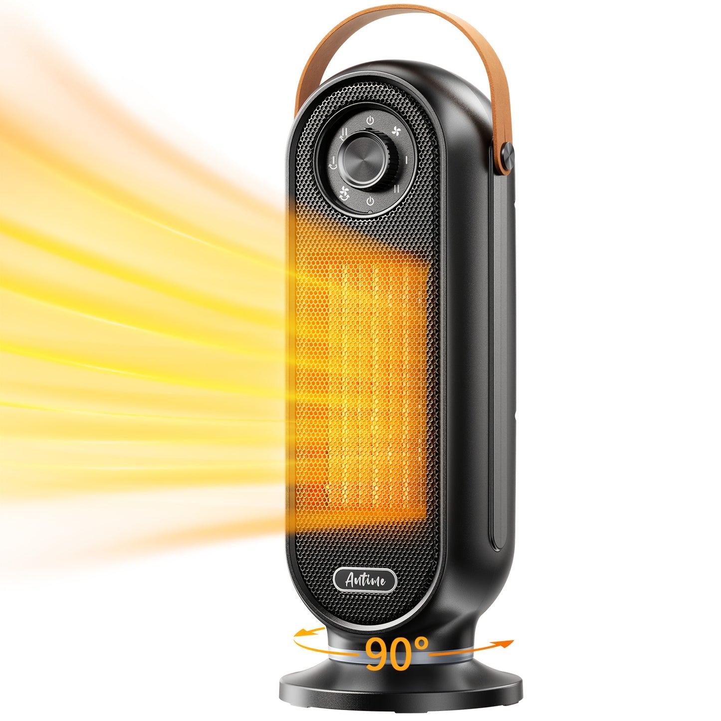 1500W Portable Space Heater with Remote Control Digital Display and Touch Button