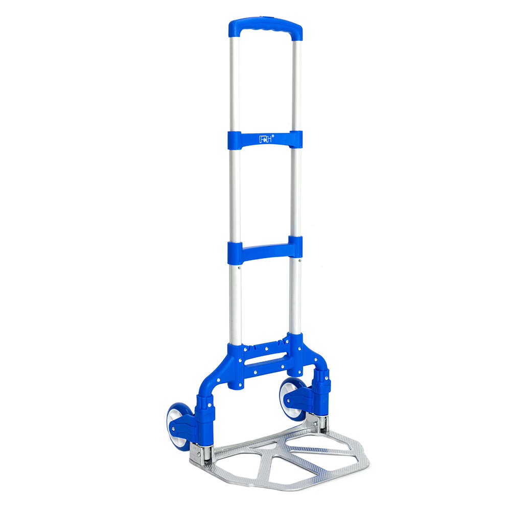 Folding Hand Truck Aluminum Portable Folding Hand Cart 165lbs Capacity Hand Cart and Dolly for Home, Auto, Office, Travel Use
