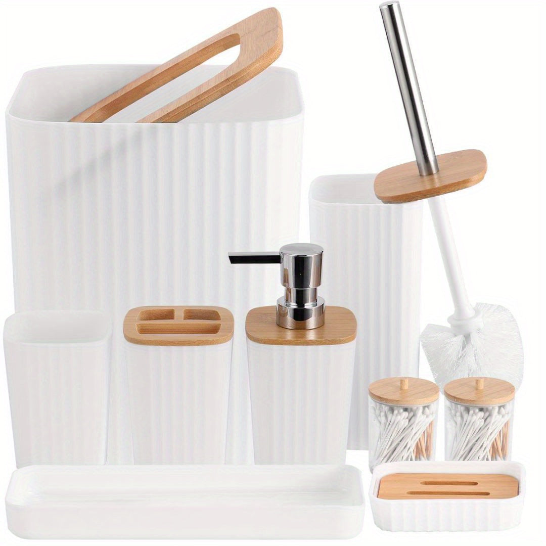 Rectangular Modern Bathroom Accessories Set With Soap Dish And Toothbrush Holder