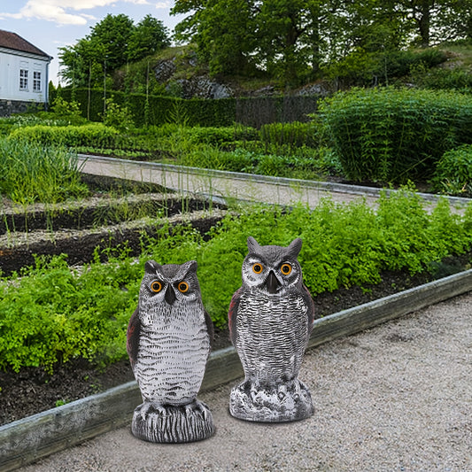 1pc Realistic Plastic Owl Bird Scarecrow Decoy - Outdoor Garden Yard Pest Repellent, Nature Enemy Deterrent, Halloween Decor