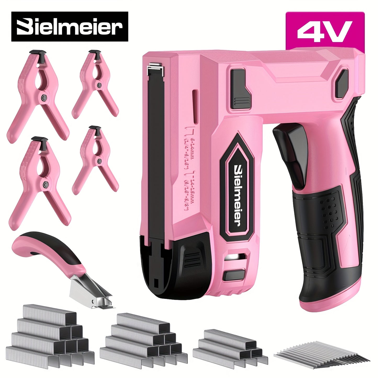 Bielmeier 20V/4V Cordless 2-in-1 Nail Gun for Carpentry