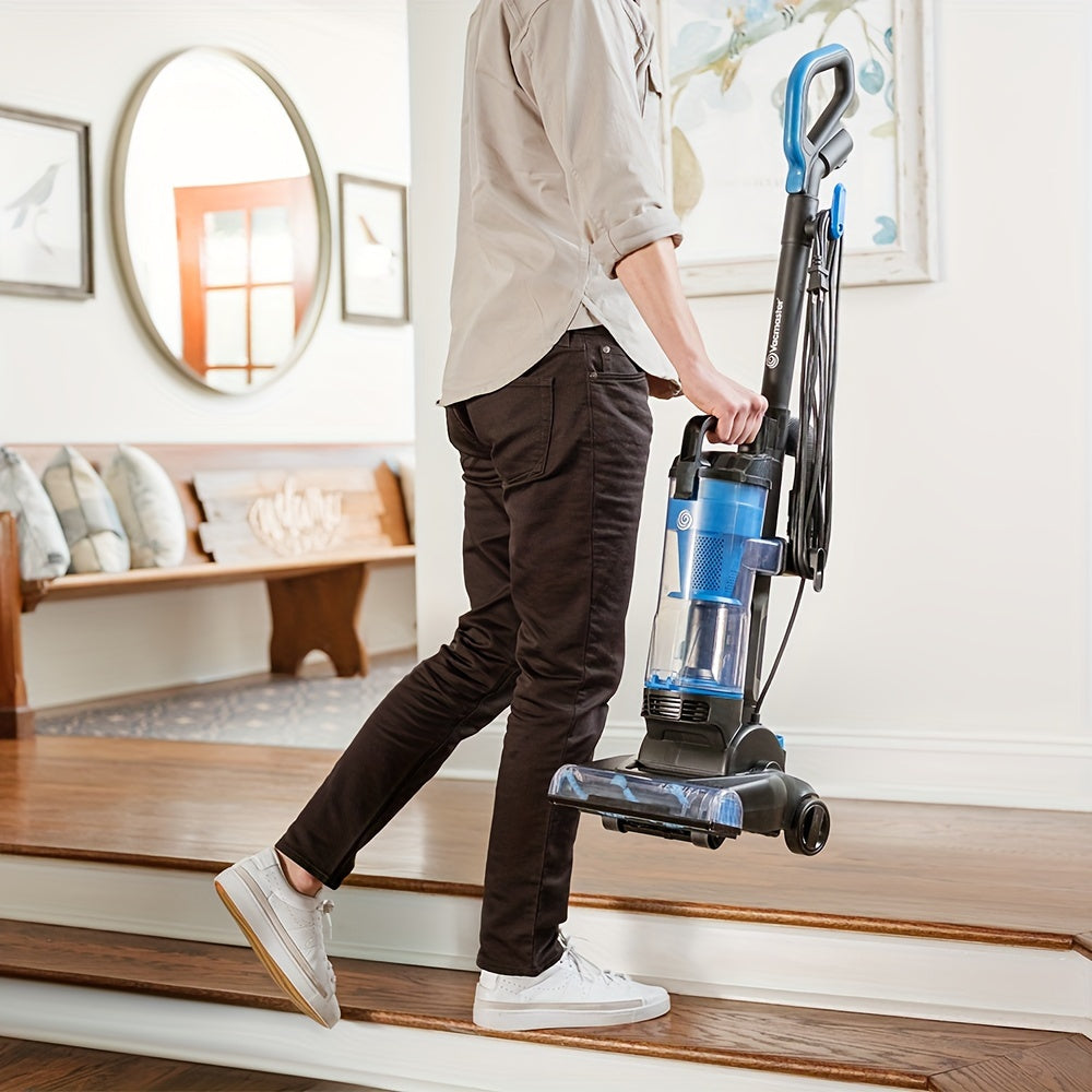 Bagless Upright Vacuum Cleaner With Large Dust Cup Capacity, Efficient Cyclone Filtration System & 17ft Cord For Carpet, Hard Floor And Pet Hair