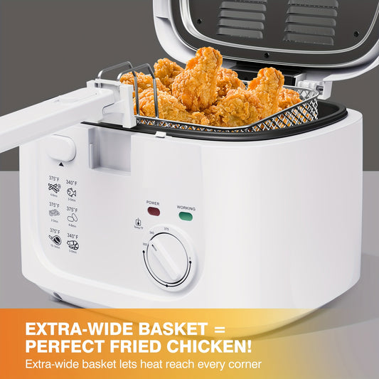 1500W Electric Deep Fryer With Adjustable Temp Control