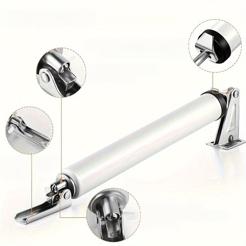 2pcs Wind-Resistant Heavy-Duty Door Closers with Adjustable Speed, Polished Metal Finish, Touch & Remote Control - Secure Home Safety