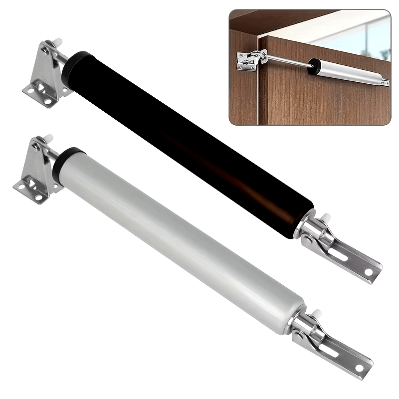2pcs Wind-Resistant Heavy-Duty Door Closers with Adjustable Speed, Polished Metal Finish, Touch & Remote Control - Secure Home Safety