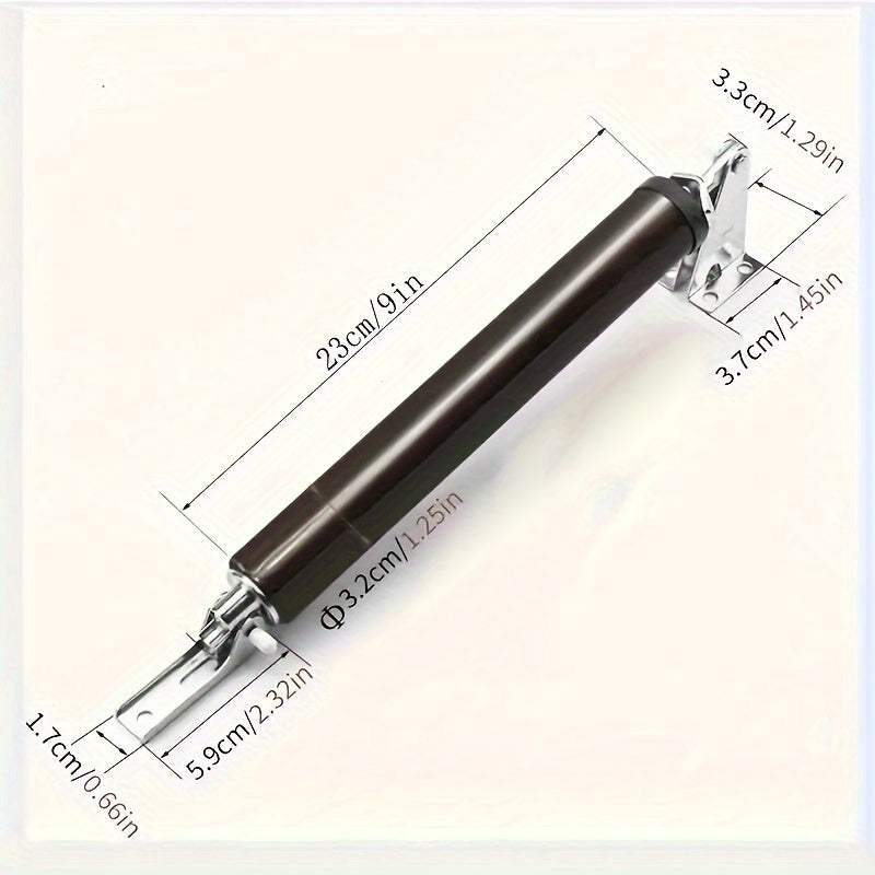 2pcs Wind-Resistant Heavy-Duty Door Closers with Adjustable Speed, Polished Metal Finish, Touch & Remote Control - Secure Home Safety