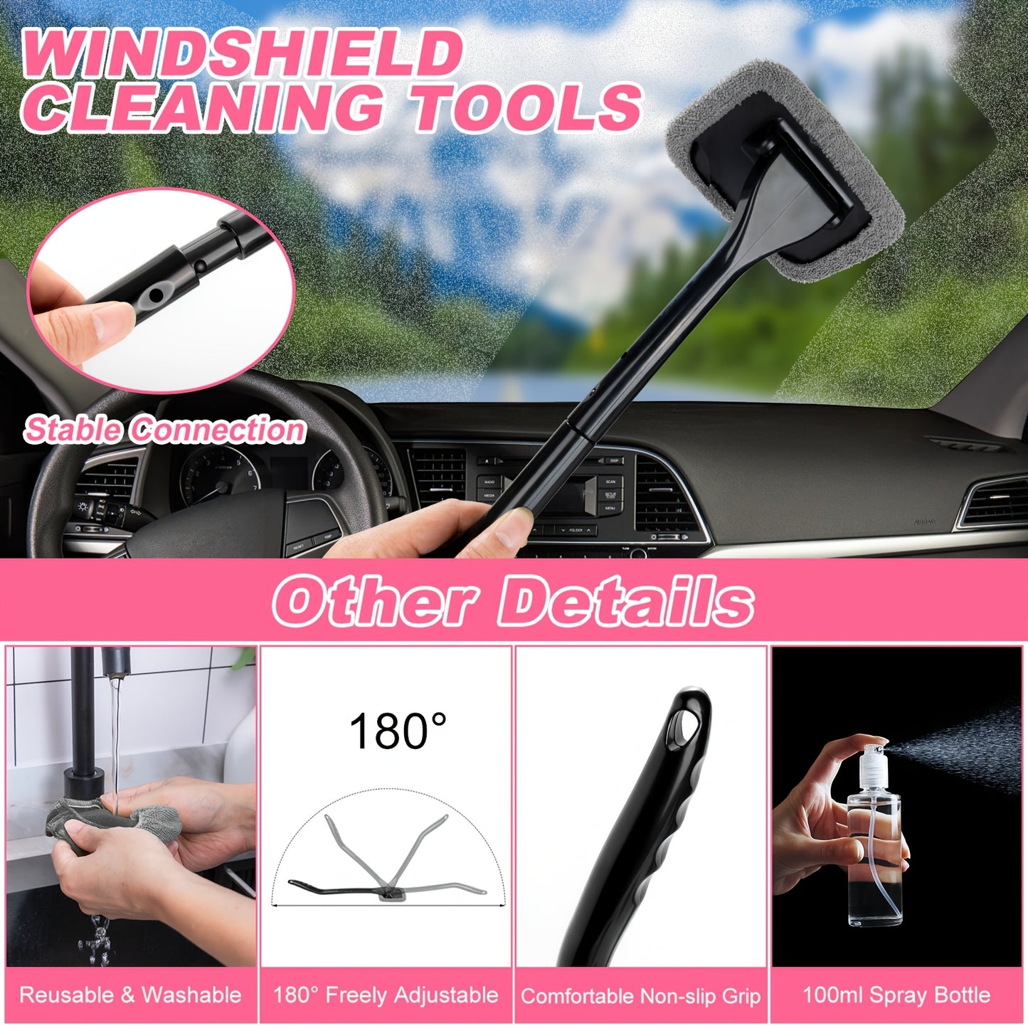 FCLUSLL 41pcs Car Cleaning And Washing Kit, Internal Detail Cleaning Kit, Equipped with High-power Handheld Vacuum Cleaner, Foldable Bucket, Windshield Tool, Snow Shovel, Tire Brush, Complete Set Of Car Care Tools, Holiday Gi