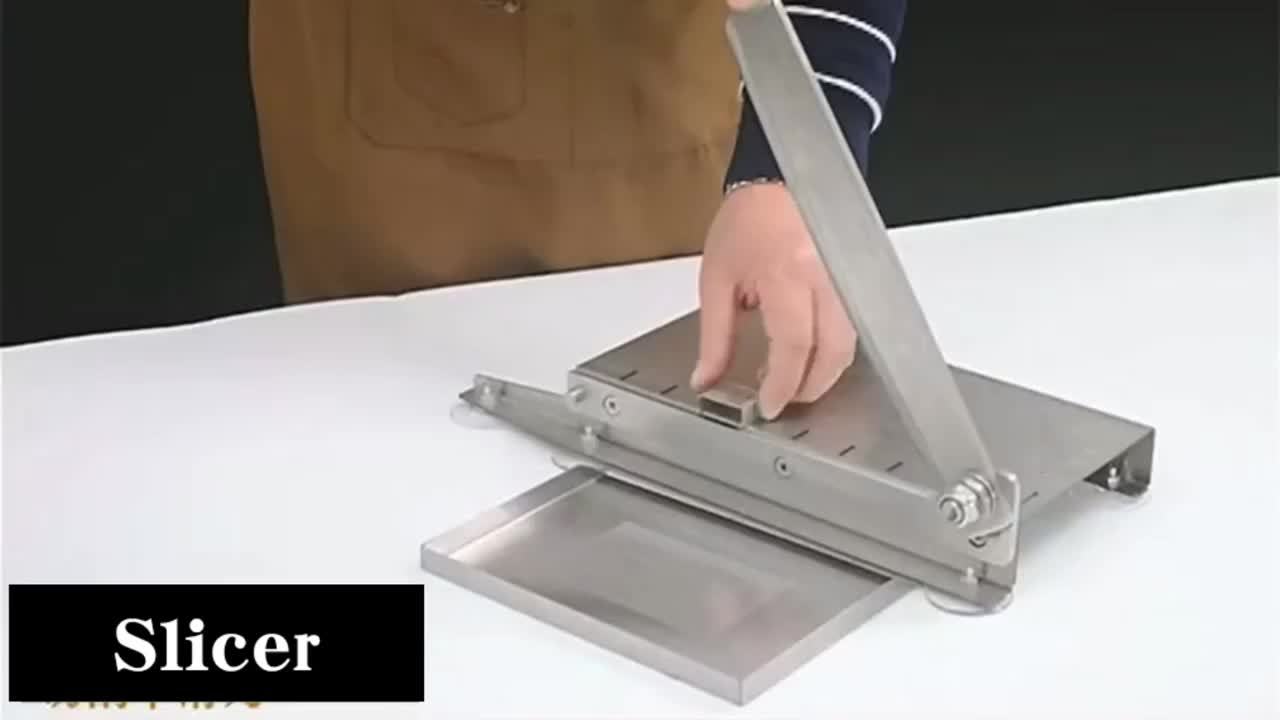 Stainless Steel Manual Slicer Meat Cutter Cutter Slicing Knife Easy To Clean Stainless Steel Manual Meat Cutter Suitable For Frozen Beef, Vegetables And Bones, Ideal Kitchen Gadget