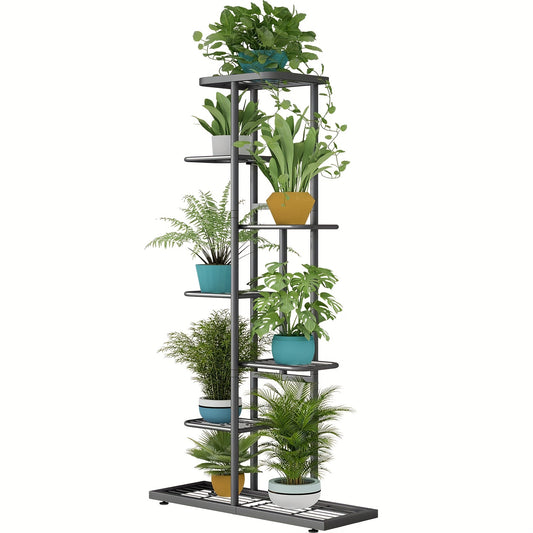 Plant Stand Metal Multiple Flower Pot Holder Shelf Indoor Outdoor Planter Display Shelving Unit For Patio Garden Corner Balcony Living Room