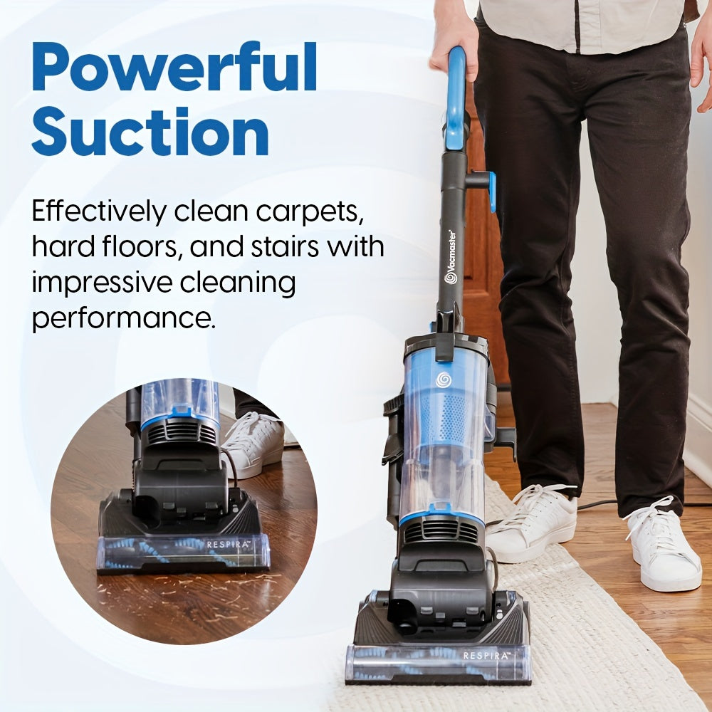 Bagless Upright Vacuum Cleaner With Large Dust Cup Capacity, Efficient Cyclone Filtration System & 17ft Cord For Carpet, Hard Floor And Pet Hair