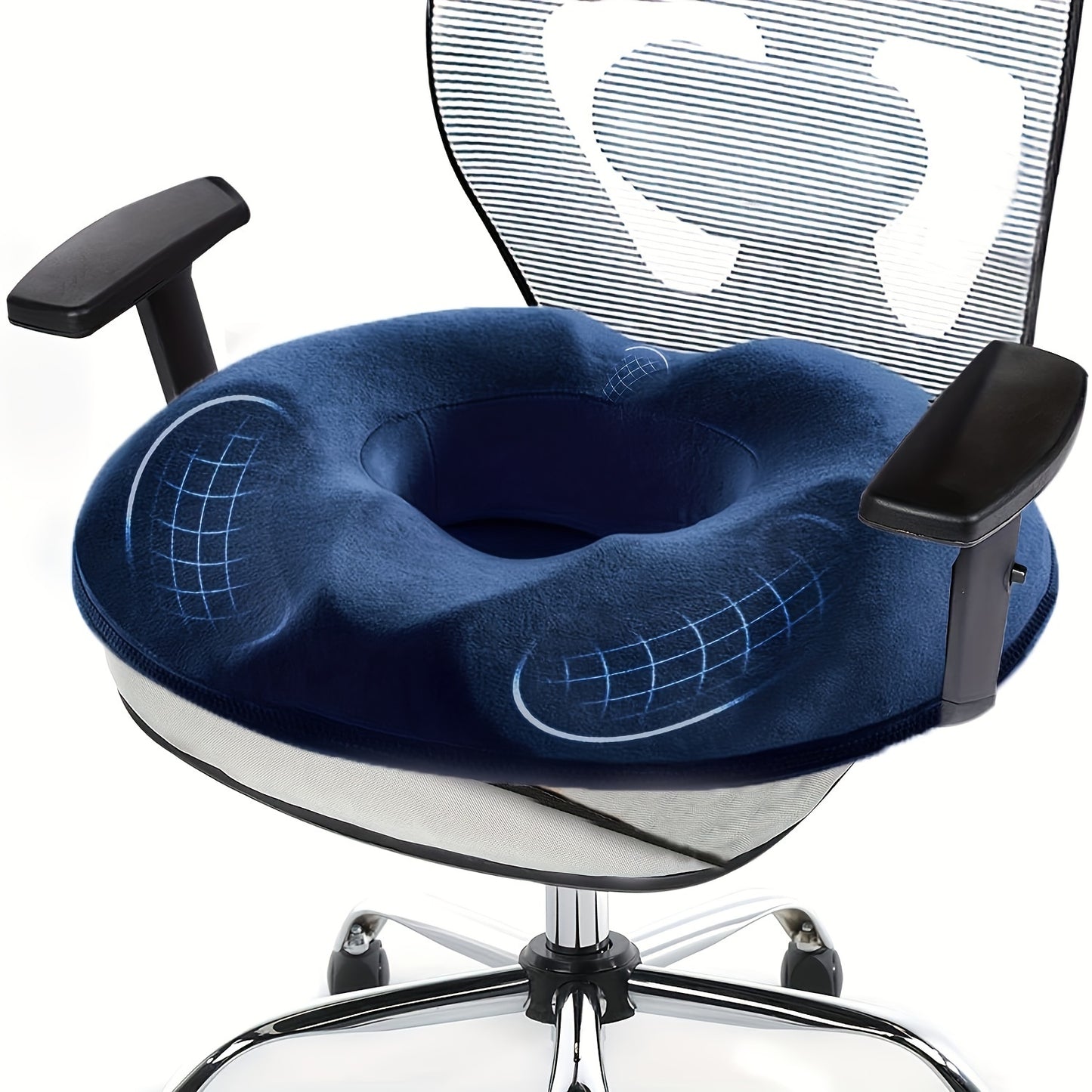 1pc Orthopedic Memory Foam Donut Pillow Coccyx Seat Cushion Hemorrhoid Cushion Tailbone Cushion for Pregnant Butt Cushion Hip Push Up Yoga Pillow Car Office School Chair Seat Pad