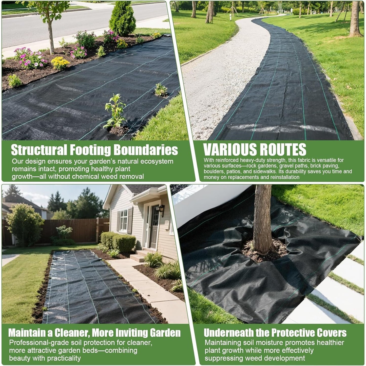Amagenix 6ft X 100ft Weed Barrier Fabric Heavy Duty Garden Ground Cover PP