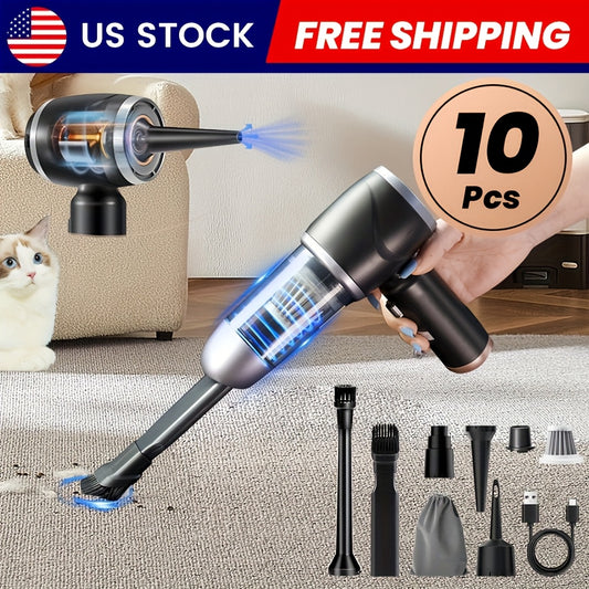 SANK Portable Handheld Car Vacuum Cleaner, Upgraded Brushless Motor, Cordless Mini Vacuum Cleaner With Hepa, Suitable For Vacuuming From Any Angle, Type-C For Cars, Indoors, Office, Birthday Gifts For Men Women, Valentine'S D