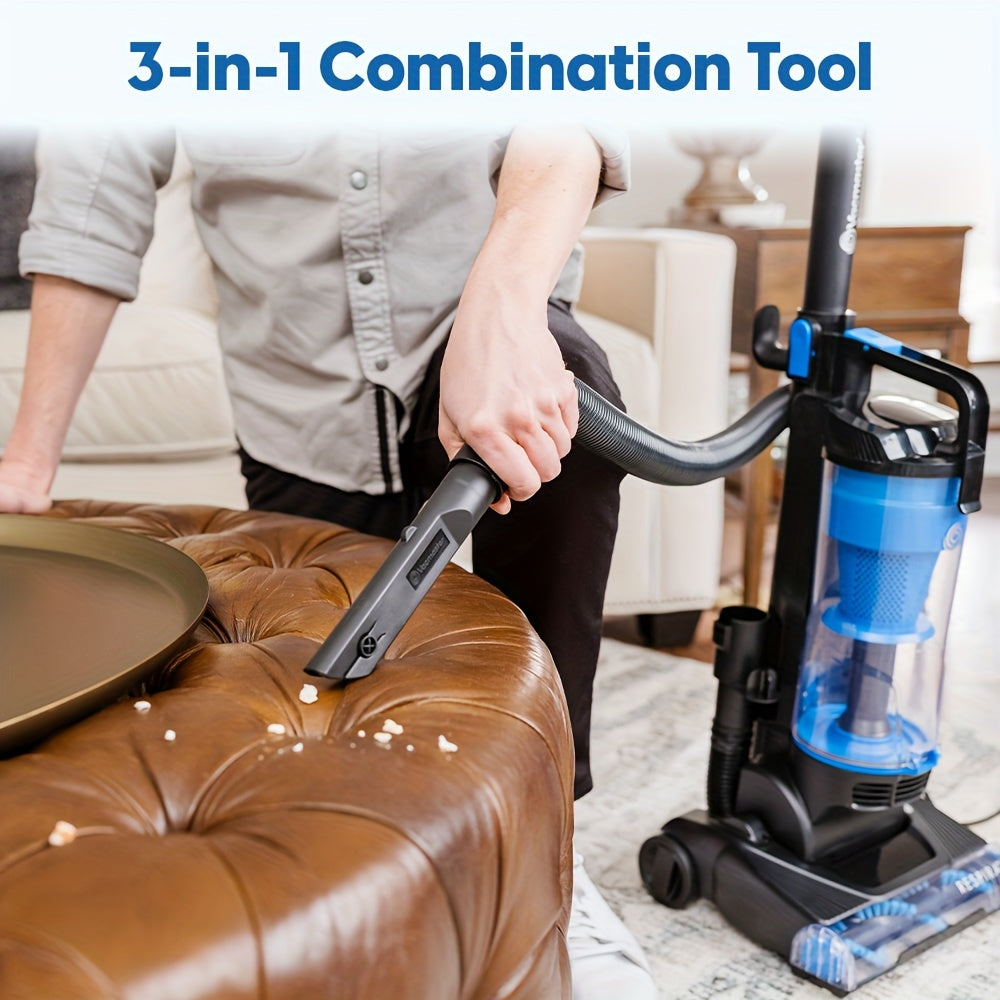 Bagless Upright Vacuum Cleaner With Large Dust Cup Capacity, Efficient Cyclone Filtration System & 17ft Cord For Carpet, Hard Floor And Pet Hair