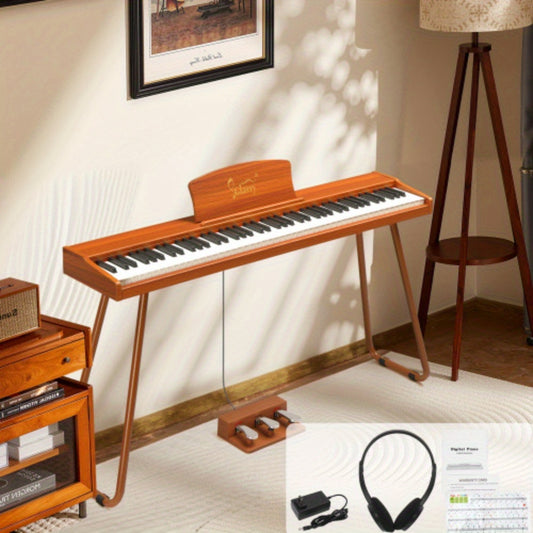 Glarry Digital Piano 88 Keys Keyboard With U Shape Stand