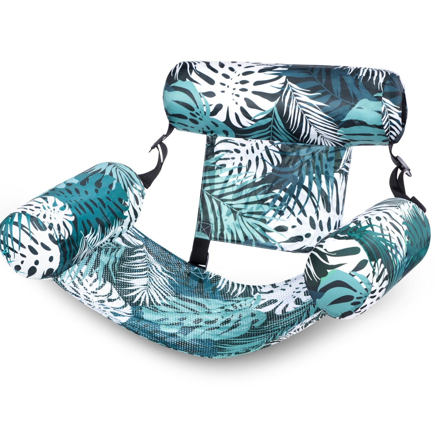 JOYFY 1 Pack/2 Pack Leaf Design Floating Lounger - Inflatable Pool Chair for Adults, Portable Summer Float for Beach, Lake & Pool Parties