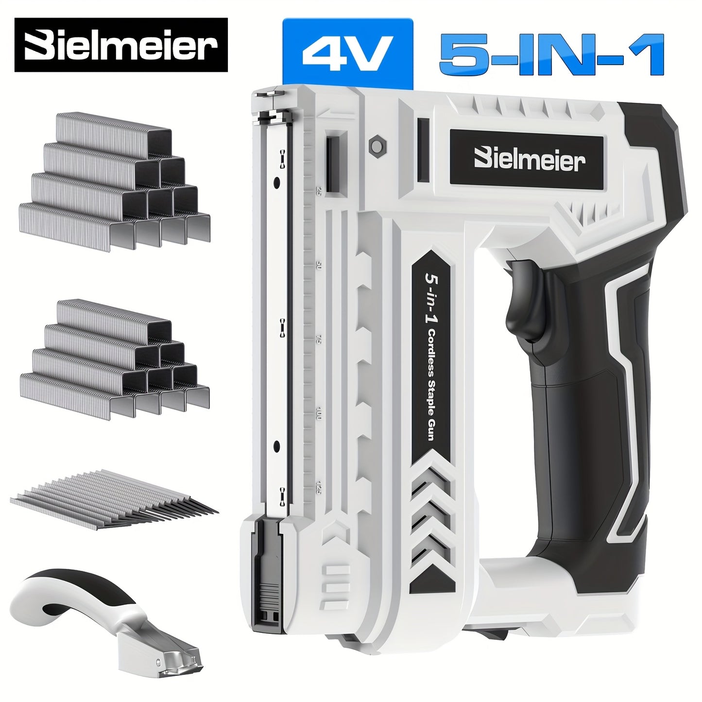Bielmeier 20V/4V Cordless 2-in-1 Nail Gun for Carpentry