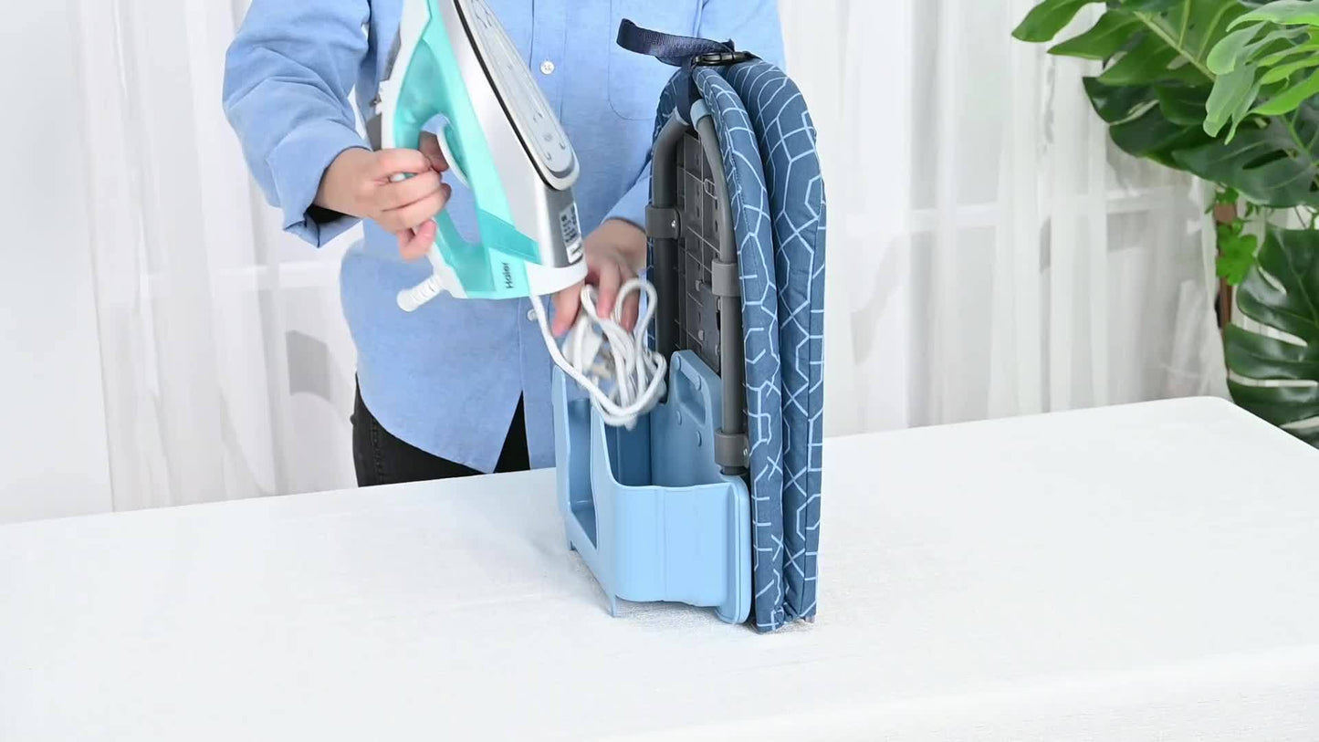 Portable Tabletop Ironing Board with Iron Holder & 2 Heat-Resistant Covers - Compact Metal Ironing Board with Non-Slip Feet, Striped Design for Home, Travel, Camping - Perfect Gift for Thanksgiving, Christmas
