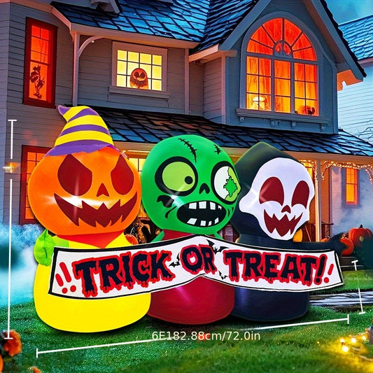 6 Ft Halloween Inflatable Decoration With LED Lights Ghosts