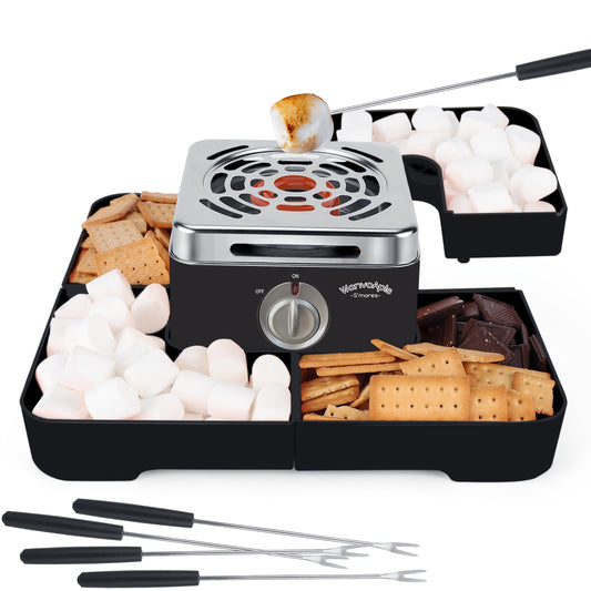 WANVOAPLS Electric Smores Maker Indoor Flameless Roaster