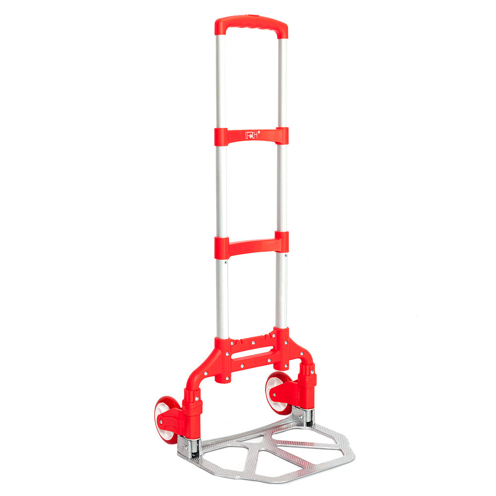 Folding Hand Truck Aluminum Portable Folding Hand Cart 165lbs Capacity Hand Cart and Dolly for Home, Auto, Office, Travel Use