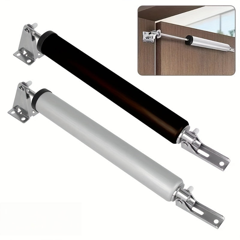 2pcs Wind-Resistant Heavy-Duty Door Closers with Adjustable Speed, Polished Metal Finish, Touch & Remote Control - Secure Home Safety