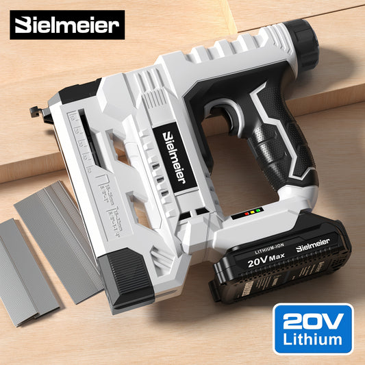 Bielmeier 20V/4V Cordless 2-in-1 Nail Gun for Carpentry