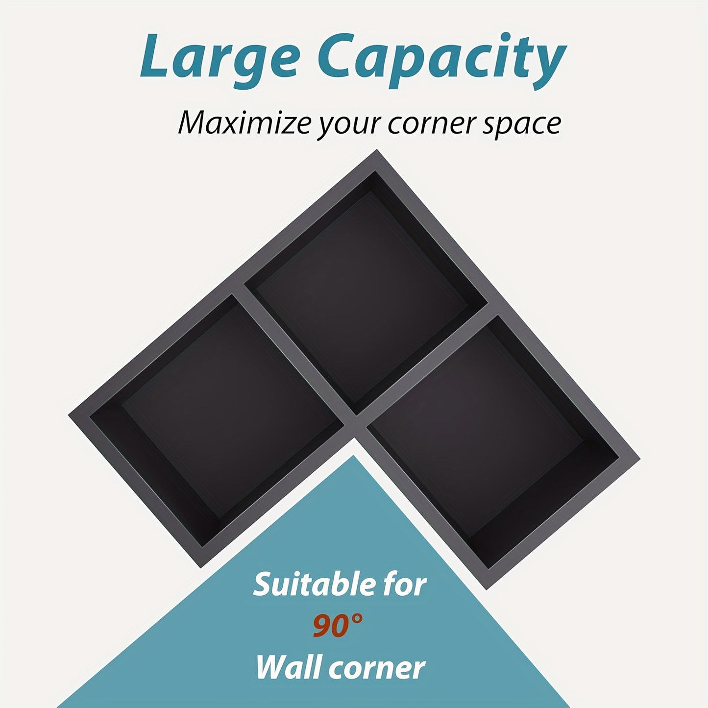 Extra Large Wooden Utensil Holder With 3 Compartments For Spatulas And Spoons