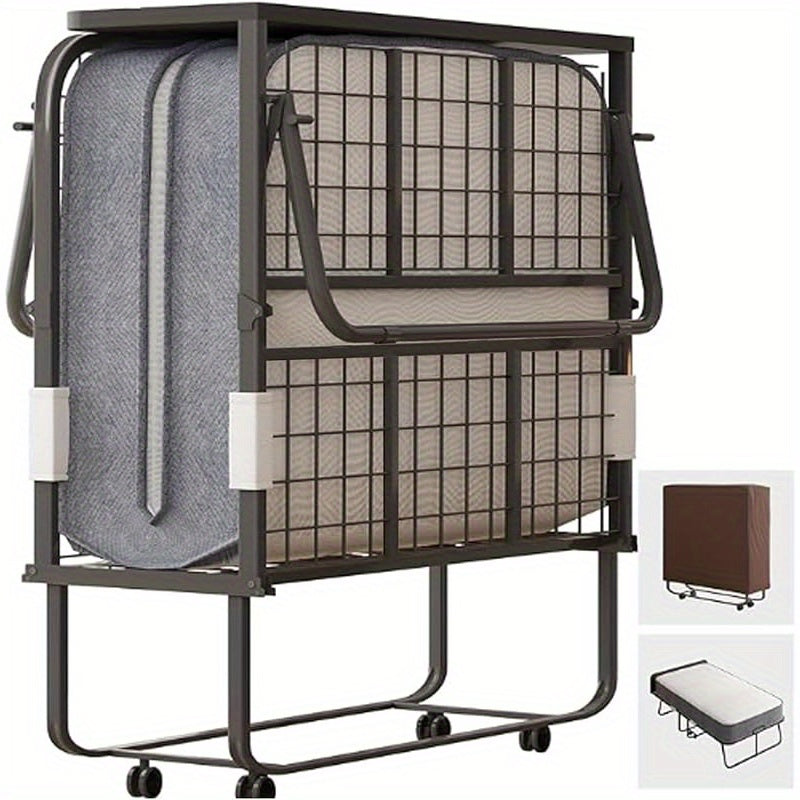 Foldable Bed With 5 Inch Foam Mattress Rollaway 75 By 31