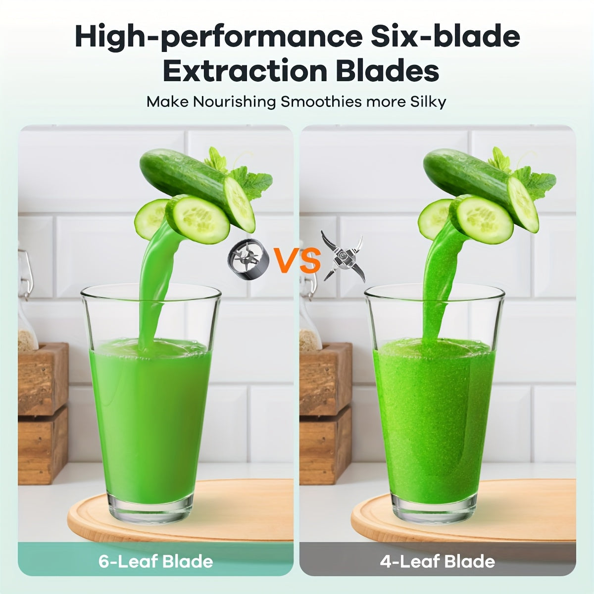 900W Smoothie Blender Set 15Pcs With 4 BPA Free Cups