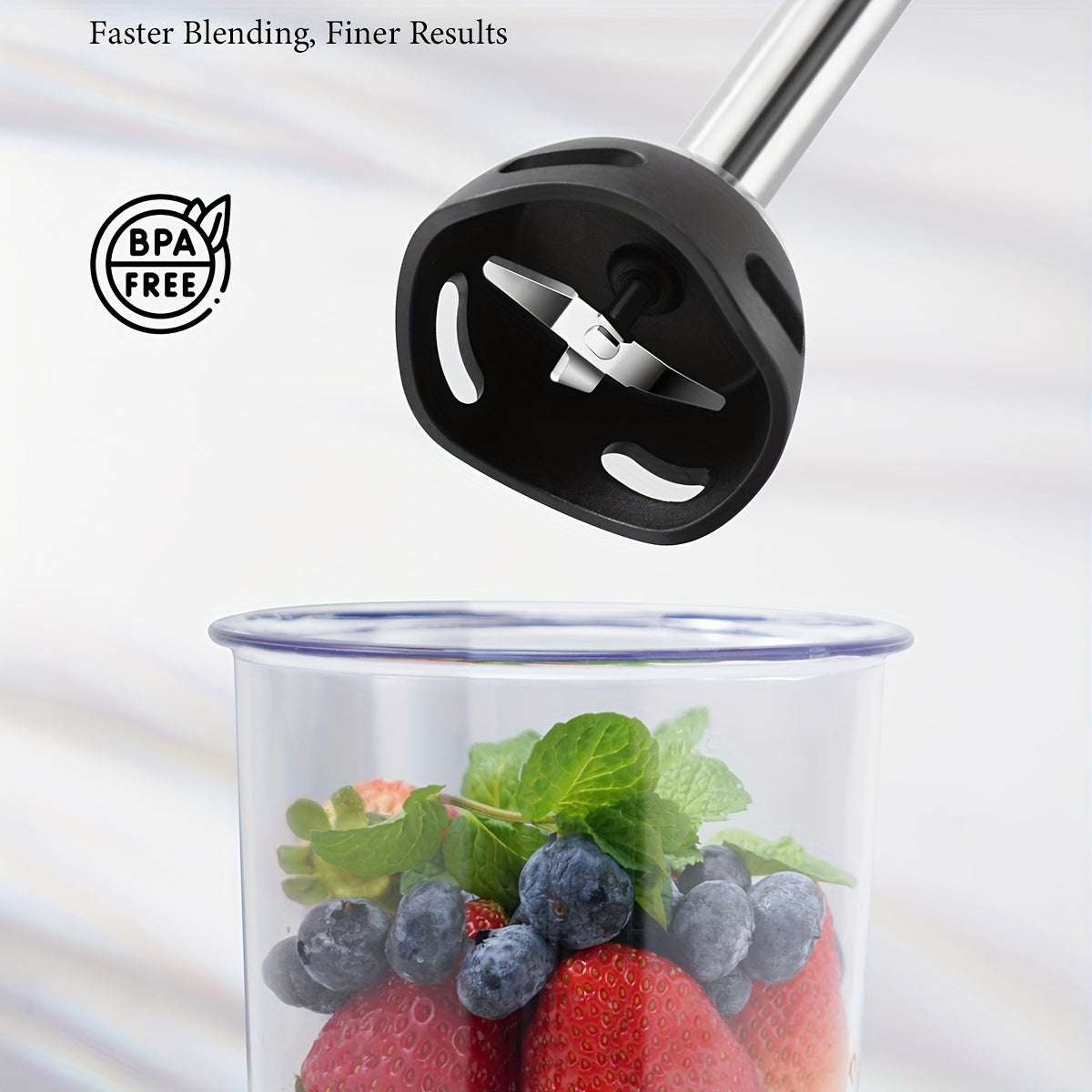 [6-In-1 Immersion Blender] GDOR 6-In-1 Immersion Blender Handheld - 1000W Powerful Scratch Resistant Hand Blenders for Kitchen - 20 Speed And Turbo Mode, Low-Noise, Beaker Chopper Whisk Milk Frother, Baking Supplies And Equip