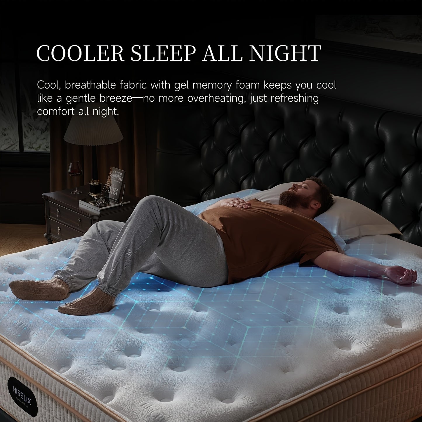12 Inch Queen Hybrid Mattress with Cooling Gel Memory Foam & Zoned Pocket Coils - Pressure Relief & Motion Isolation, Breathable Bed in a Box, Medium-Firm Support, Cooling Technology for Hot Sleepers, Spinal Alignment, No Bat
