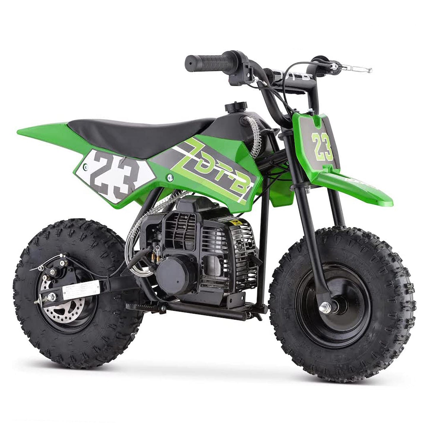 Mini Off-Road Dirt Bike, 49 CC 2-Stroke Gas Bike with Off-Rode Tire, Suspensions, Disc Brakes, Max Load 160Lbs, Max Speed 18Mph