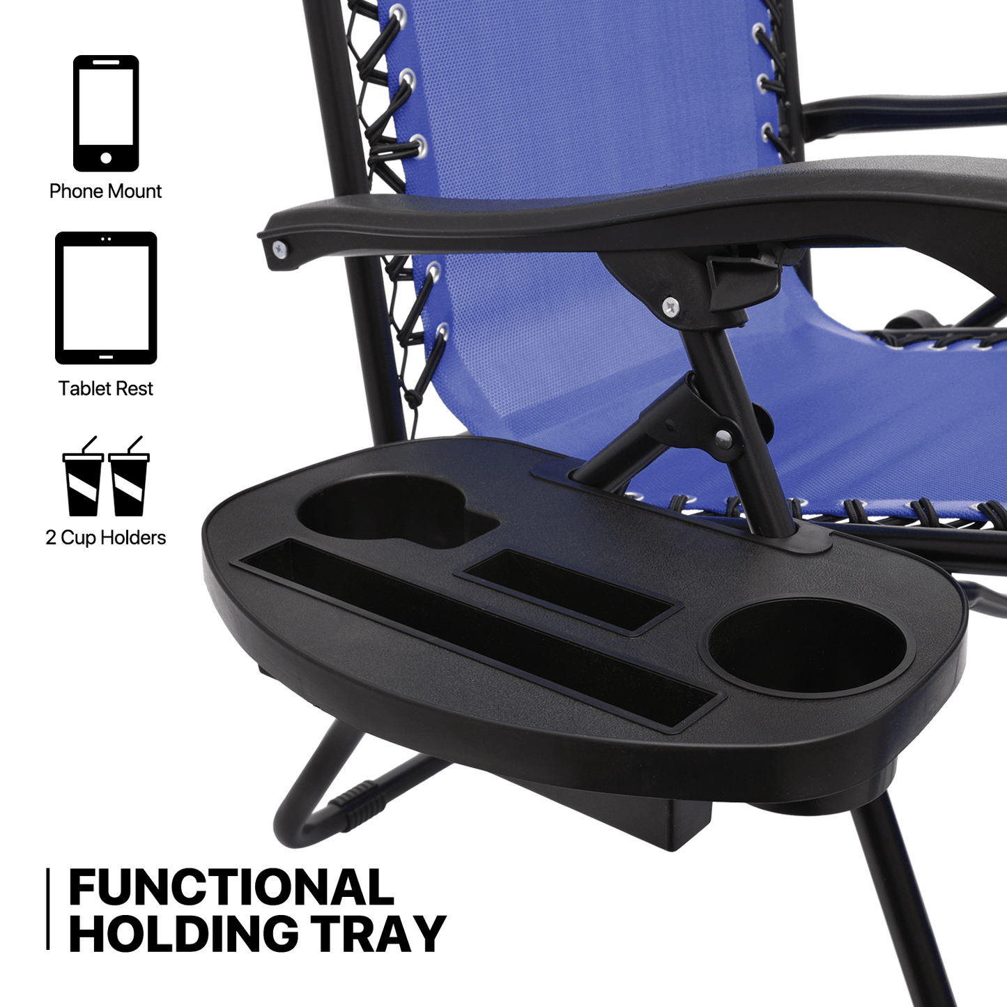 MoNiBloom Zero Gravity Chairs Set of 2 Outdoor Folding Patio Lounge Chairs