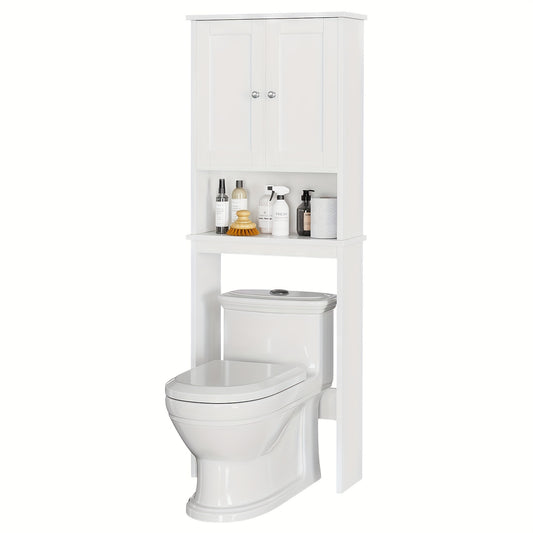 JY QAQA Over The Toilet Storage Cabinet White Space Saver With Adjustable Shelf