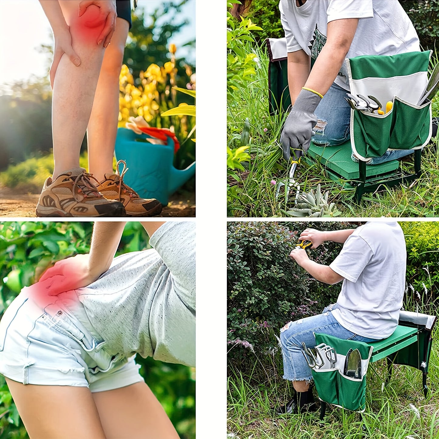 Uten Upgraded Foldable Garden Kneeler And Seat With Thick Soft Kneeling Pad