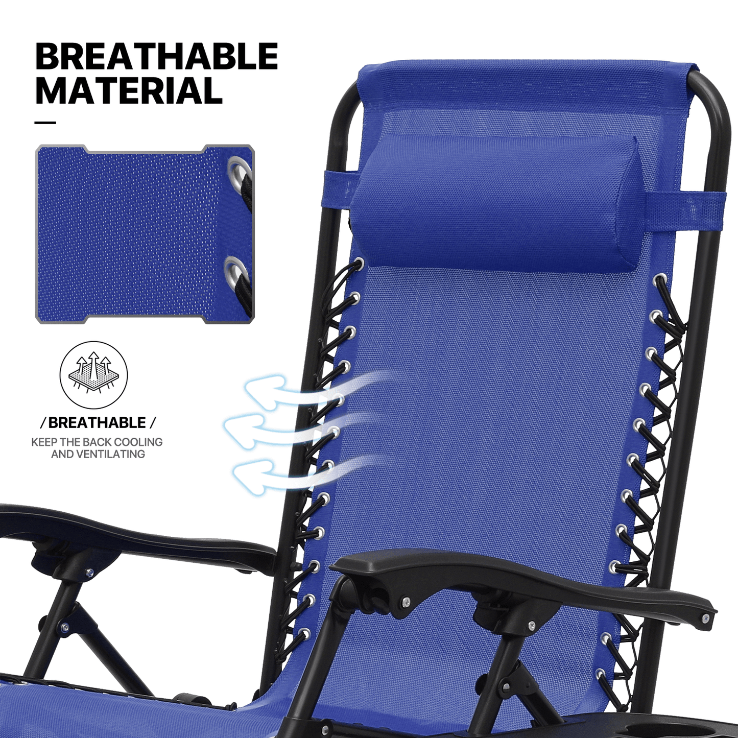 MoNiBloom Zero Gravity Chairs Set of 2 Outdoor Folding Patio Lounge Chairs
