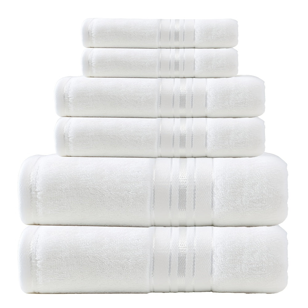 100 Percent Cotton Luxury Towel Set Six Piece Bath Spa Towels Washcloths