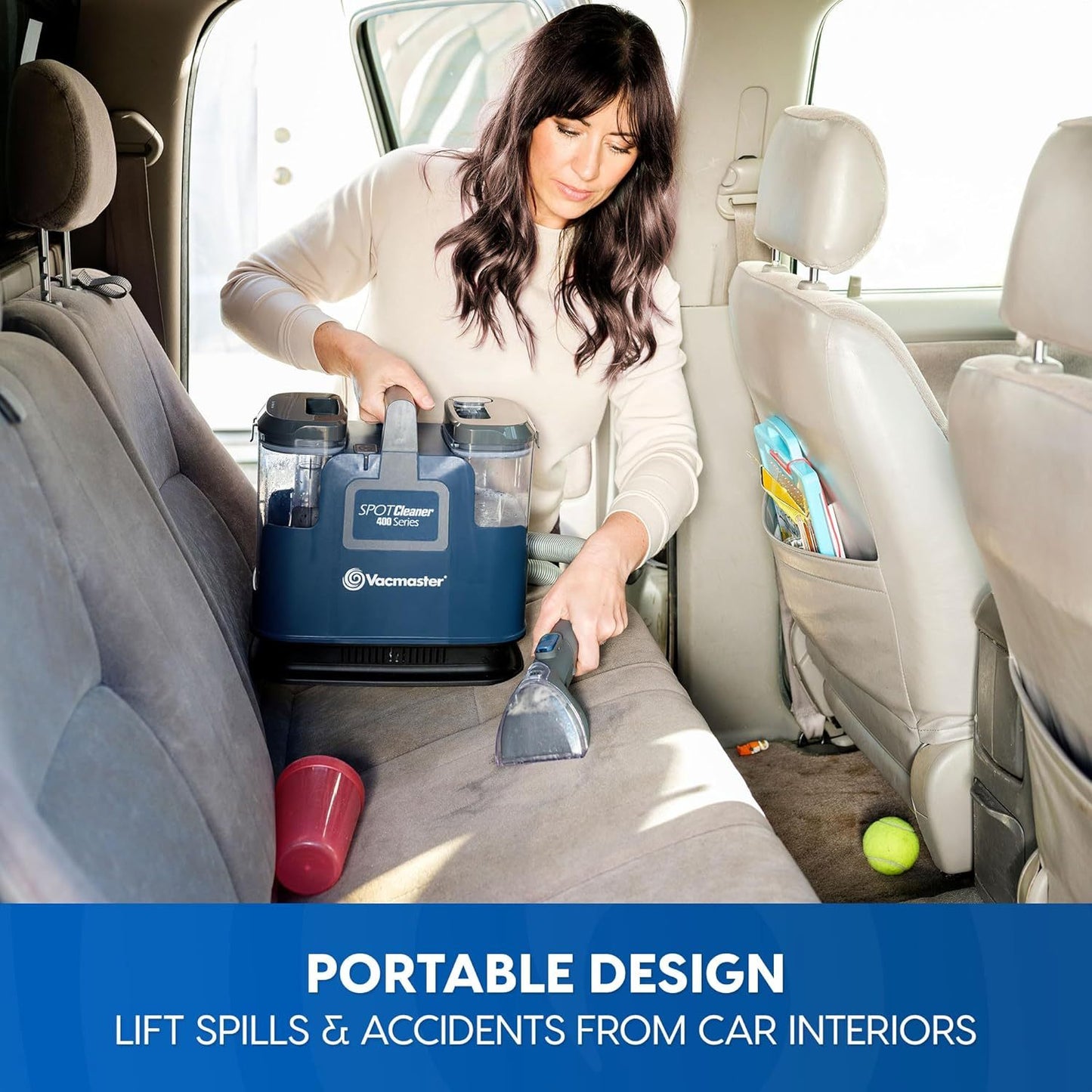 400 Series Portable Carpet & Upholstery Spot Cleaner Machine, 15Kpa Power Suction With Versatile Tools For Pets, Area Rugs And Couches