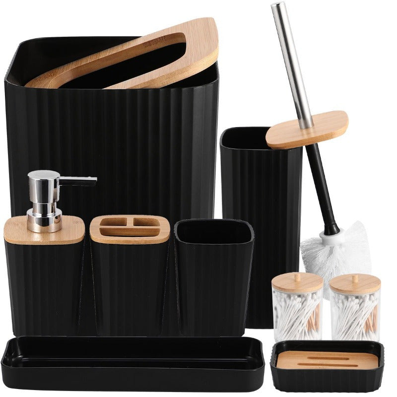 Rectangular Modern Bathroom Accessories Set With Soap Dish And Toothbrush Holder
