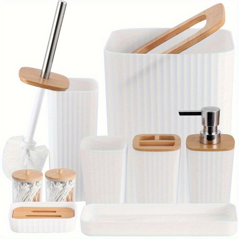 Rectangular Modern Bathroom Accessories Set With Soap Dish And Toothbrush Holder
