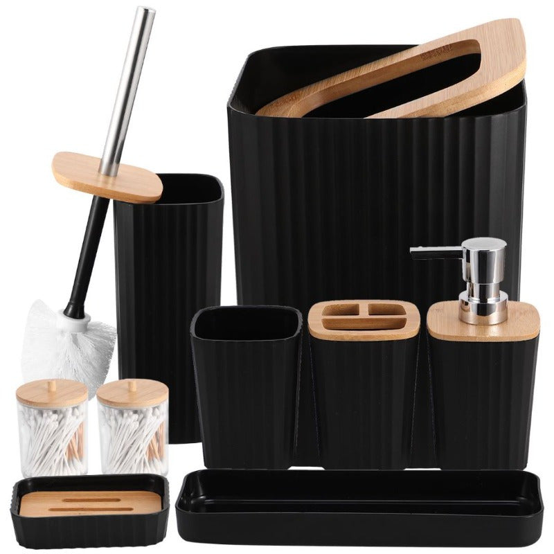 Rectangular Modern Bathroom Accessories Set With Soap Dish And Toothbrush Holder