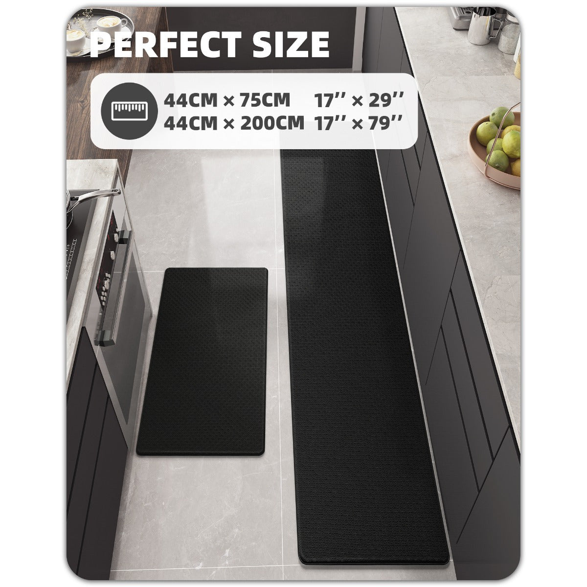 2pcs Kitchen Mat Non-Slip Kitchen Floor Mat.