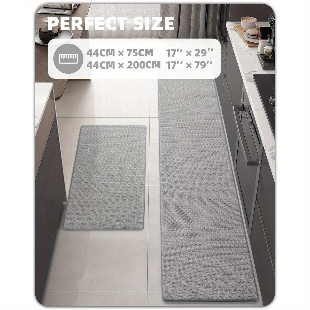 2pcs Kitchen Mat Non-Slip Kitchen Floor Mat.