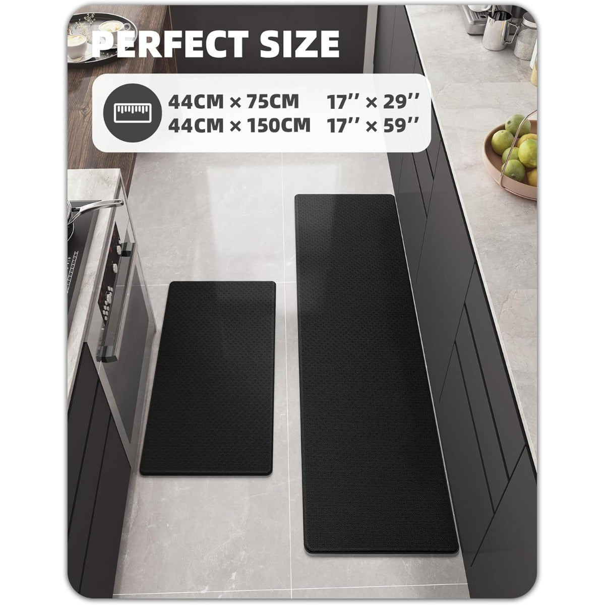 2pcs Kitchen Mat Non-Slip Kitchen Floor Mat.
