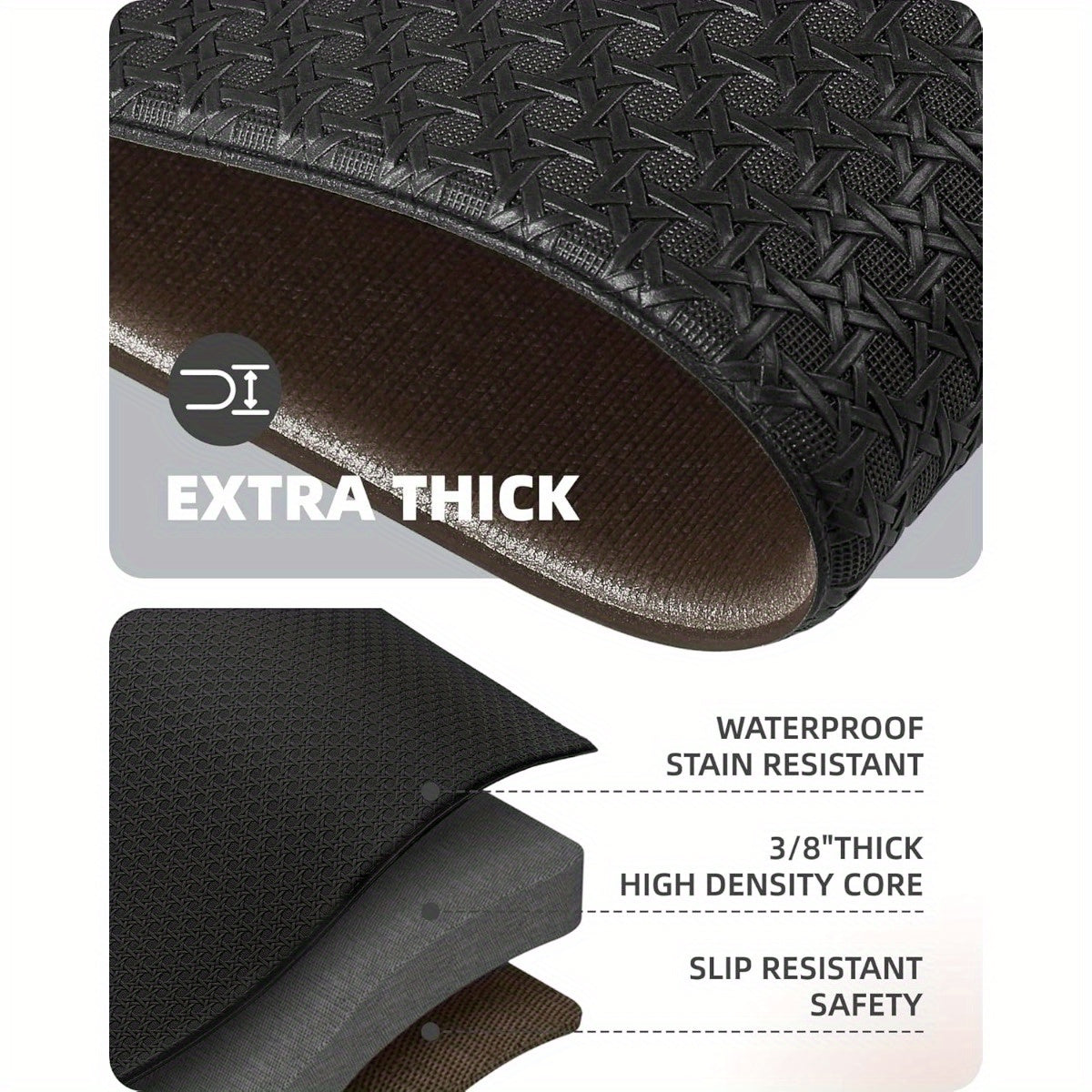 2pcs Kitchen Mat Non-Slip Kitchen Floor Mat.