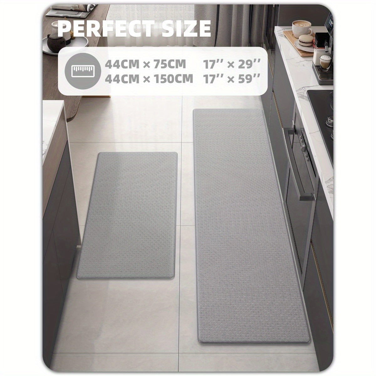2pcs Kitchen Mat Non-Slip Kitchen Floor Mat.