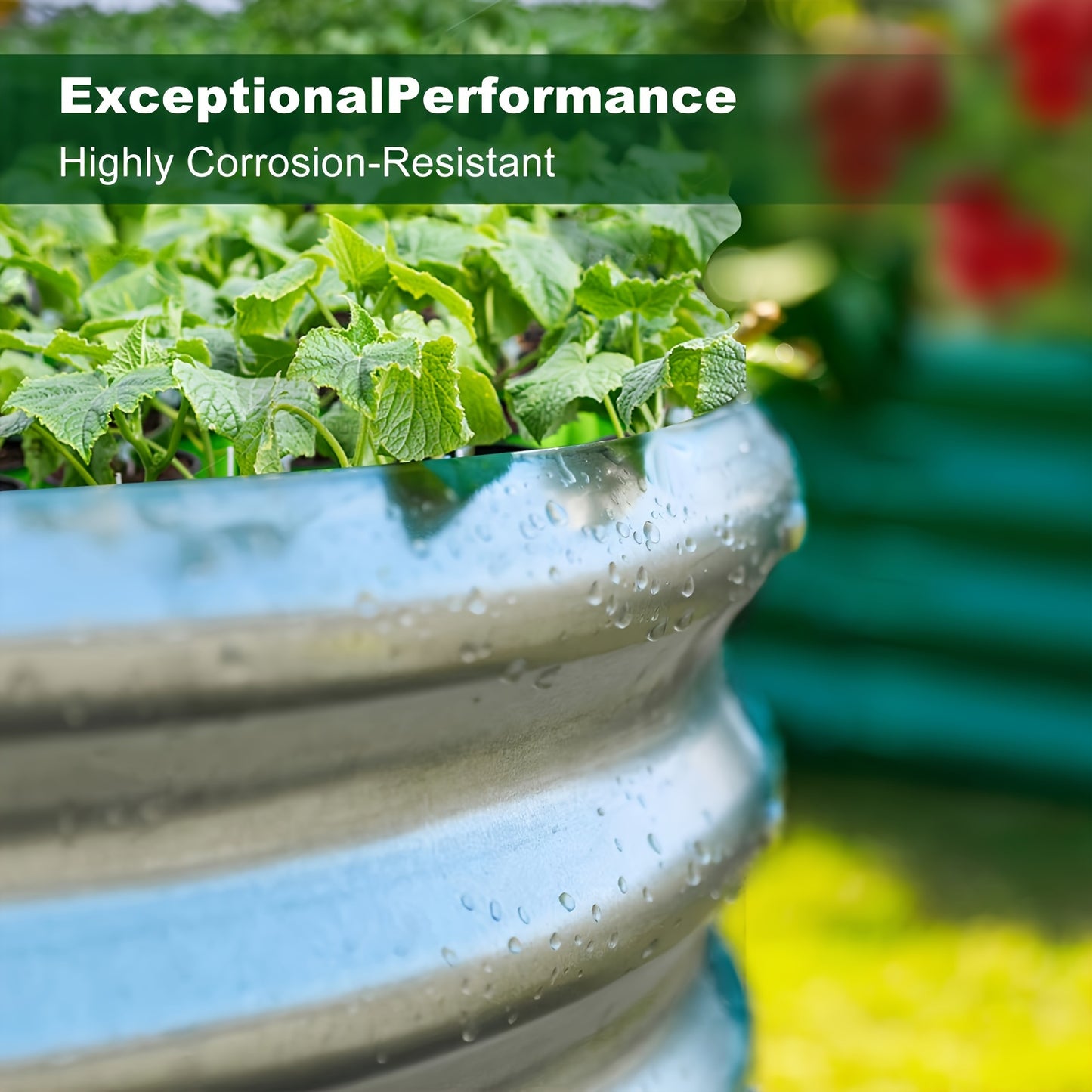 2 Pack Galvanized Raised Garden Bed Kit Oval Planter Boxes For Vegetables